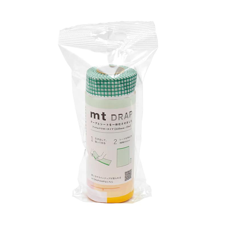 カモ井加工紙 マスキングテープ付フィルムシート mt DRAP ボーダー ステップス MTDRAP14 1個（ご注文単位1個）【直送品】