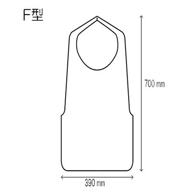 神戸マッチ KMC 不織布エプロン F型 白 30枚/束(ご注文単位40束)【直送品】
