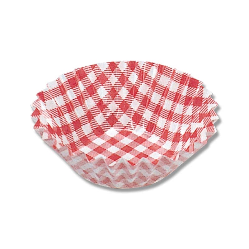 UACJ製箔 おかずケース 6号深口 赤チェック 1本(250枚入)