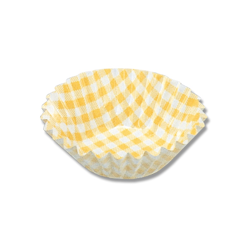 UACJ製箔 おかずケース 5号深口 黄色チェック 1本(250枚入)