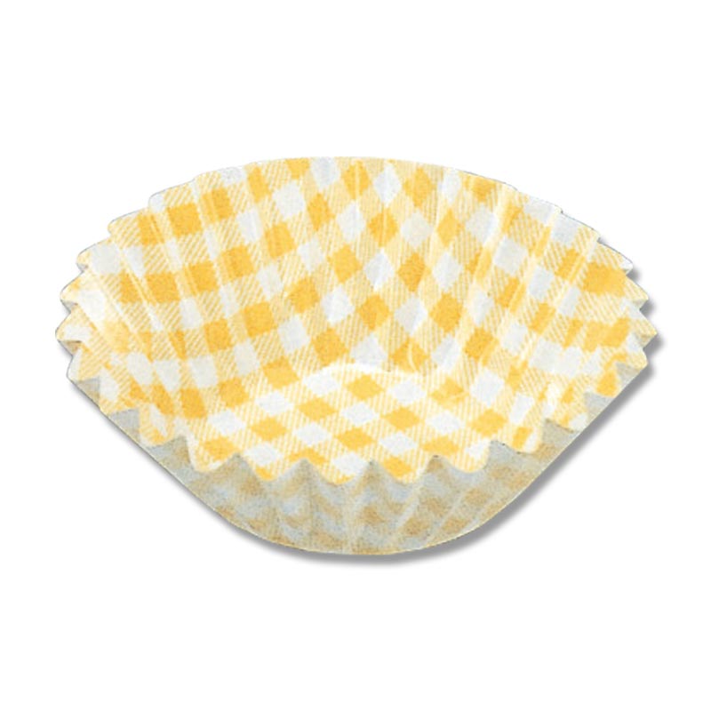 UACJ製箔 おかずケース 7号深口 黄色チェック 1本(250枚入)