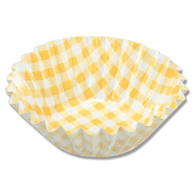 UACJ製箔 おかずケース 8号深口 黄色チェック 1本(250枚入)