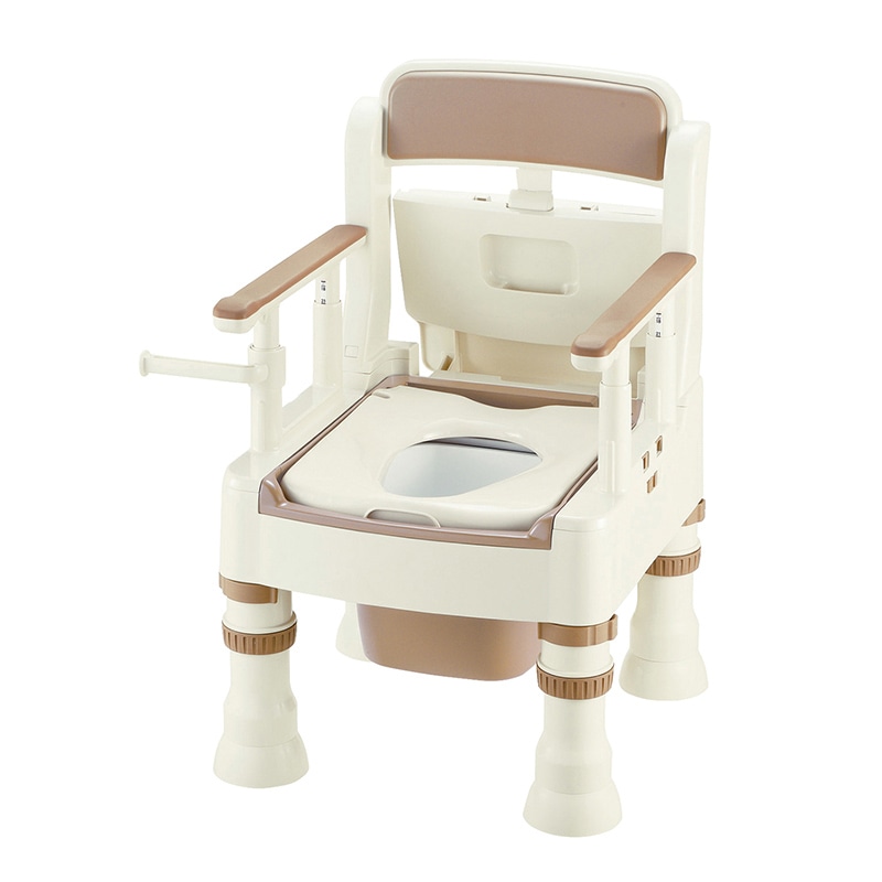 ポータブルトイレ　きらく　MS型 45601　フツツ　アイボリー  1個（ご注文単位1個）【直送品】