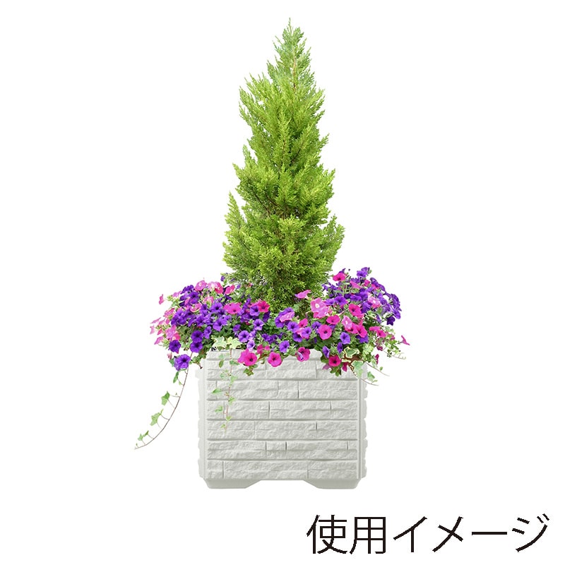 リッチェル タウンプランターWS 角 45型 石積 81210 1個(ご注文単位1個)【直送品】
