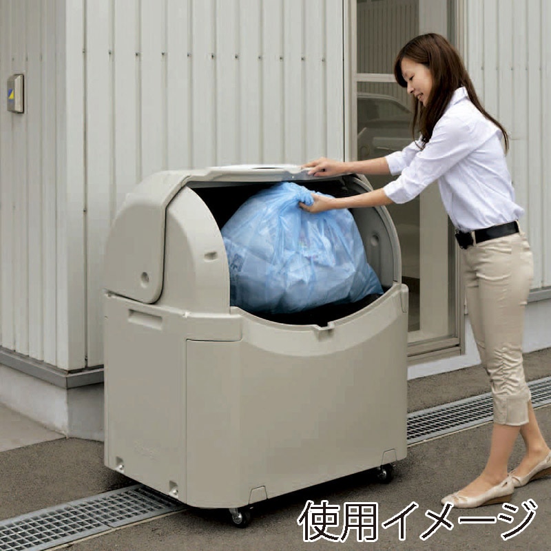 リッチェル 大型ゴミ容器 ワイドペールST 500 キャスター付き 94473 1個(ご注文単位10個)【直送品】