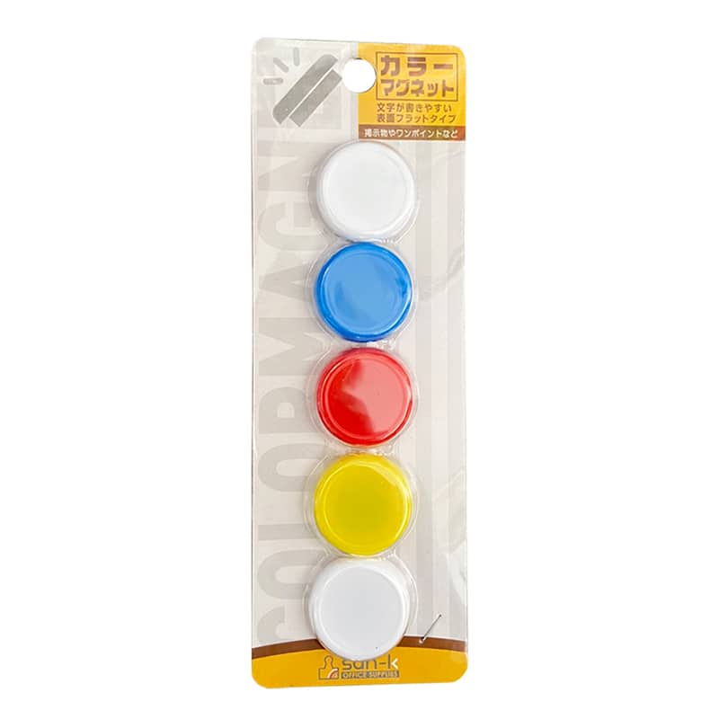 サンケーキコム カラーマグネットSP φ30mm 色込 5個パック CMRS-30-MX 1パック（ご注文単位10パック）【直送品】