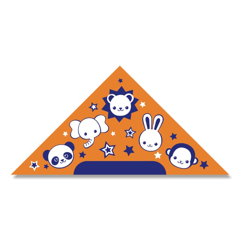 ササガワ 三角くじ デザインくじ 100枚袋入 裏白無地(貼りなし) 5-813 アニマル 1冊(ご注文単位1冊)【直送品】