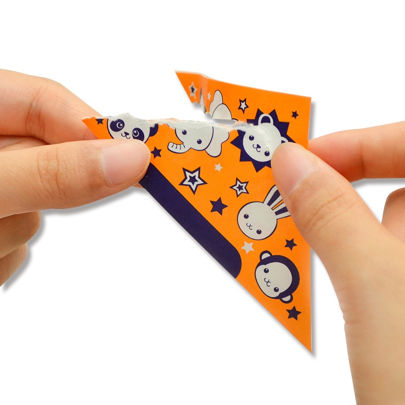 ササガワ 三角くじ デザインくじ 100枚袋入 裏白無地(貼りなし) 5-813 アニマル 1冊(ご注文単位1冊)【直送品】