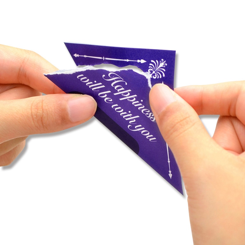 ササガワ 三角くじ　デザインくじ 100枚袋入　裏白無地（貼りなし） 5-816　エレガンス 1冊（ご注文単位1冊）【直送品】