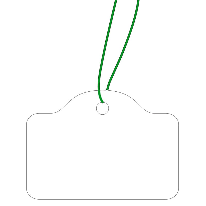 ササガワ 糸付き提札 カバン型 小物用 白無地 18-500 1000枚/箱