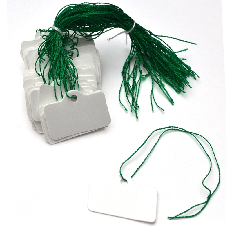 ササガワ 糸付き提札 カバン型 小物用 白無地 18-500 1000枚/箱