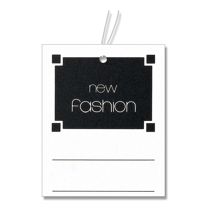 ササガワ 糸付き提札 四角型 高級 Fashion 18-3677 500枚/箱