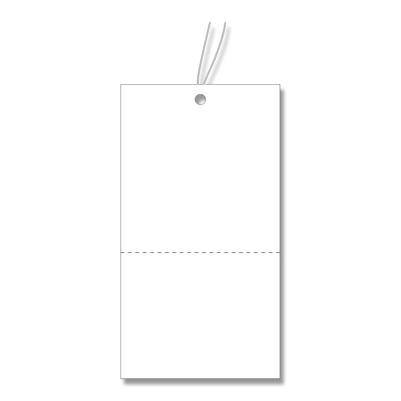 ササガワ 糸付き提札 四角型 白無地 ミシン目入 18-81 500枚/箱