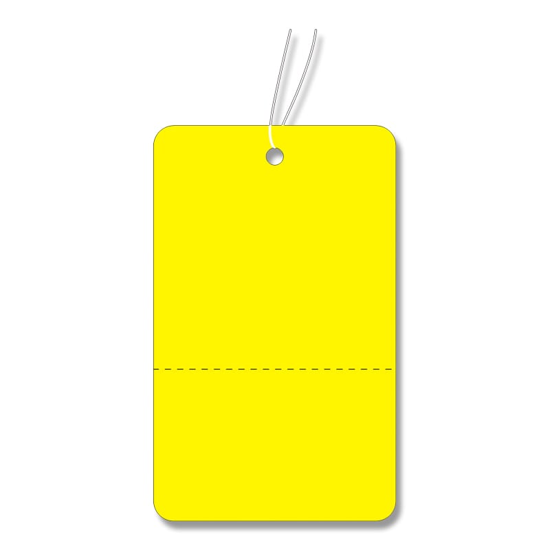 ササガワ 提札 500枚箱入 18-142　黄地　大　ミシン目入 1箱（ご注文単位1箱）【直送品】