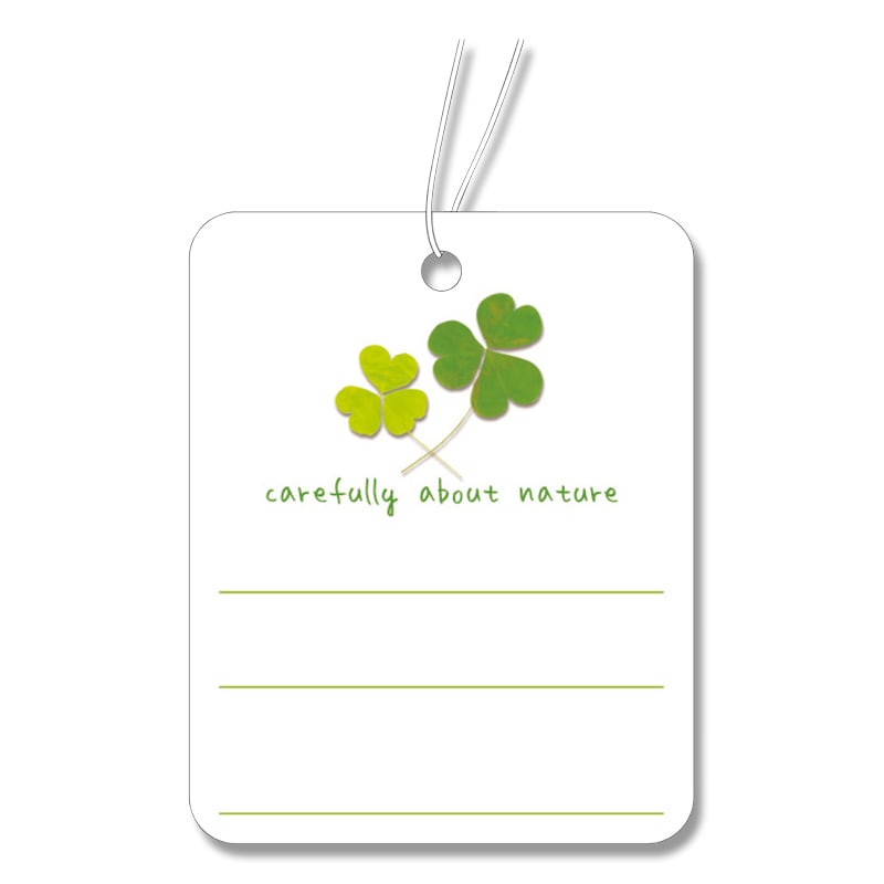 ササガワ パック入提札 角丸四角型 クローバー 19-701 50枚/袋