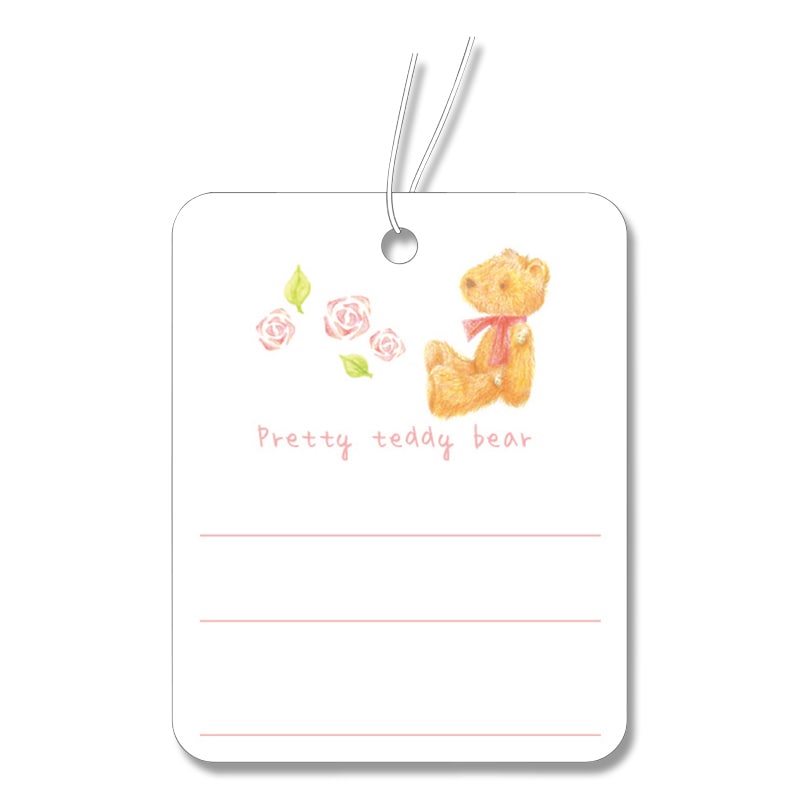 ササガワ パック入提札 角丸四角型 ベア 19-706 50枚/袋