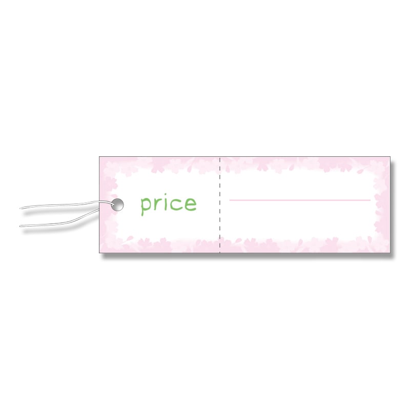 ササガワ パック入提札 長型 花枠 19-710 50枚/袋