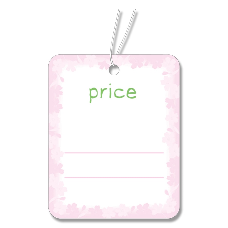 ササガワ パック入提札 角丸四角型 花枠 19-711 50枚/袋