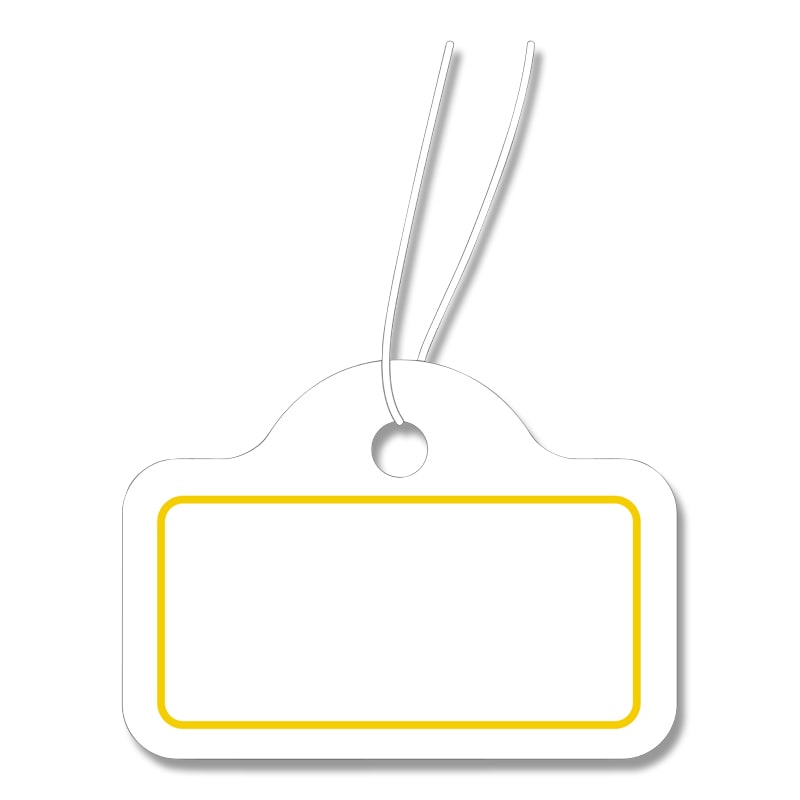 ササガワ タカ印 スーパー提札 カバン型 人絹糸付き 19-983 ゴールド 50枚/袋