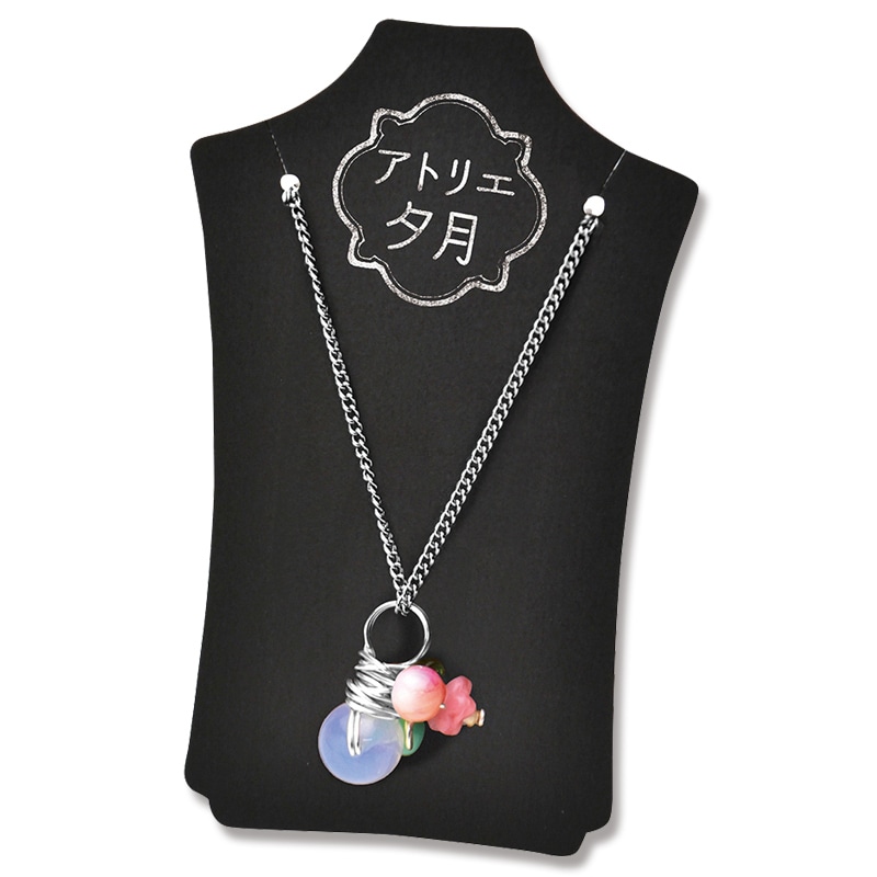 ササガワ ネックレス台紙 S 19-2680　ブラック　16枚入り 1冊（ご注文単位5冊）【直送品】