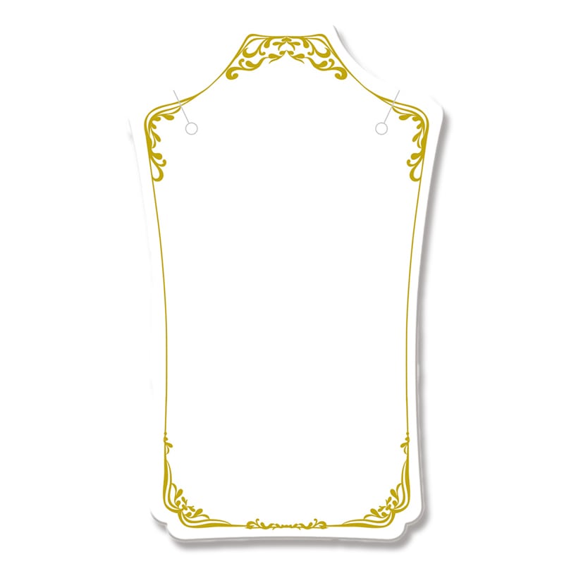 ササガワ ネックレス台紙 S 19-2682　ホワイト　16枚入り 1冊（ご注文単位5冊）【直送品】