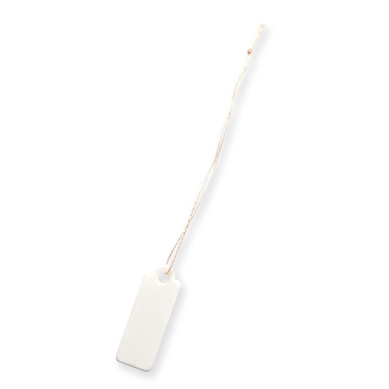 ササガワ 糸付き提札 S 白 19-1750 1袋(ご注文単位5袋)【直送品】