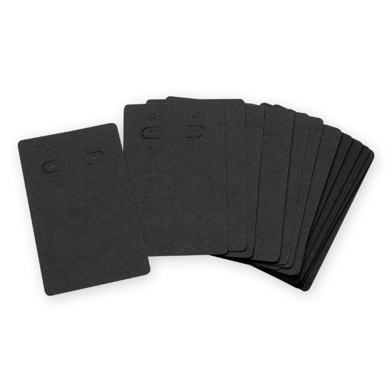 ササガワ ピアス・イヤリング専用台紙 名刺サイズ　20枚入り 19-2400　ブラック 1冊（ご注文単位5冊）【直送品】