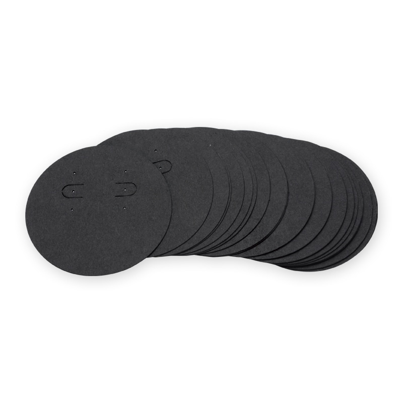 ササガワ ピアス・イヤリング専用台紙 丸型 20枚入り 19-2410 ブラック 1冊(ご注文単位5冊)【直送品】