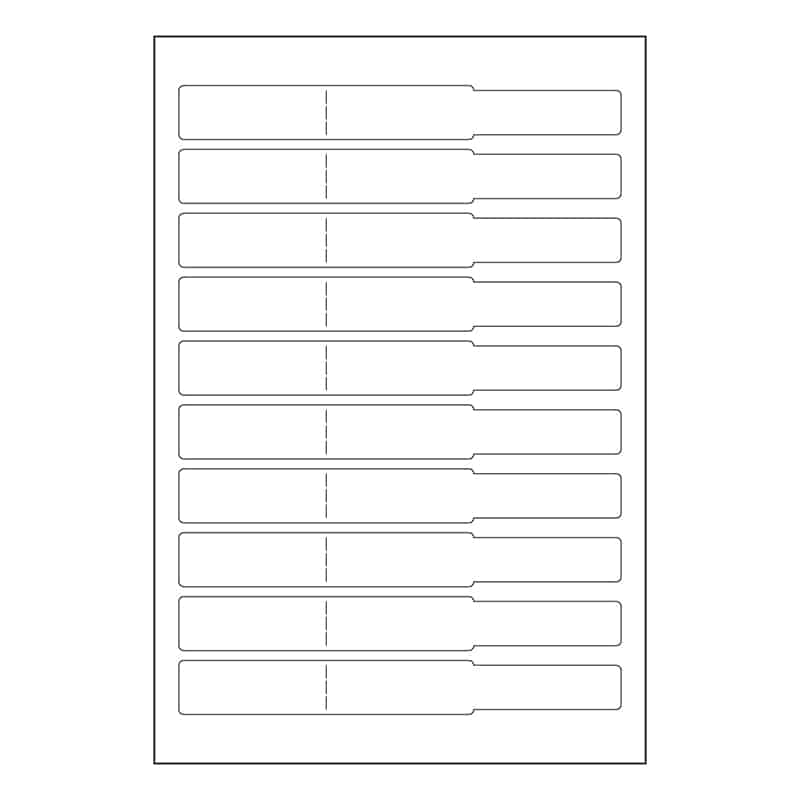 ササガワ プリンター対応識別用ケーブルラベル スリム 24-2000 1冊（ご注文単位1冊）【直送品】