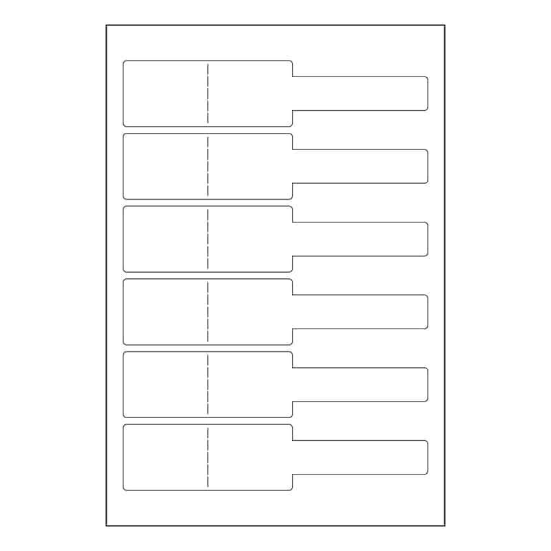 ササガワ プリンター対応識別用ケーブルラベル ワイド 24-2001 1冊（ご注文単位1冊）【直送品】
