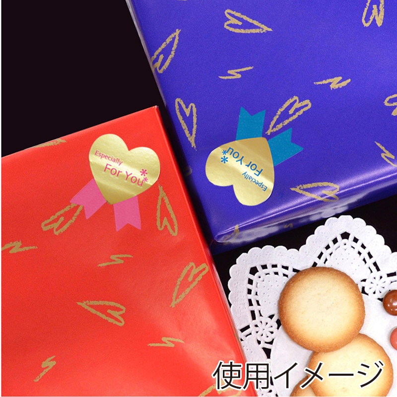 ササガワ ギフトシール For You 青 22-4035 100片 1冊(ご注文単位1冊)【直送品】