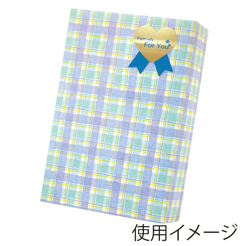 ササガワ ギフトシール For You 青 22-4035 100片 1冊(ご注文単位1冊)【直送品】