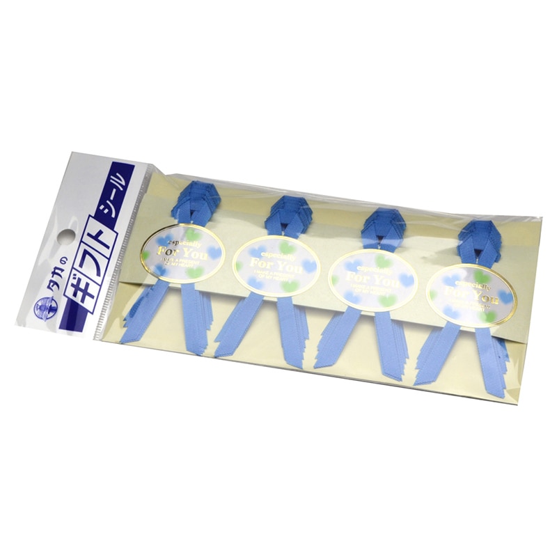 ササガワ ギフトシール For You 青 22-2918 60片 1冊(ご注文単位1冊)【直送品】