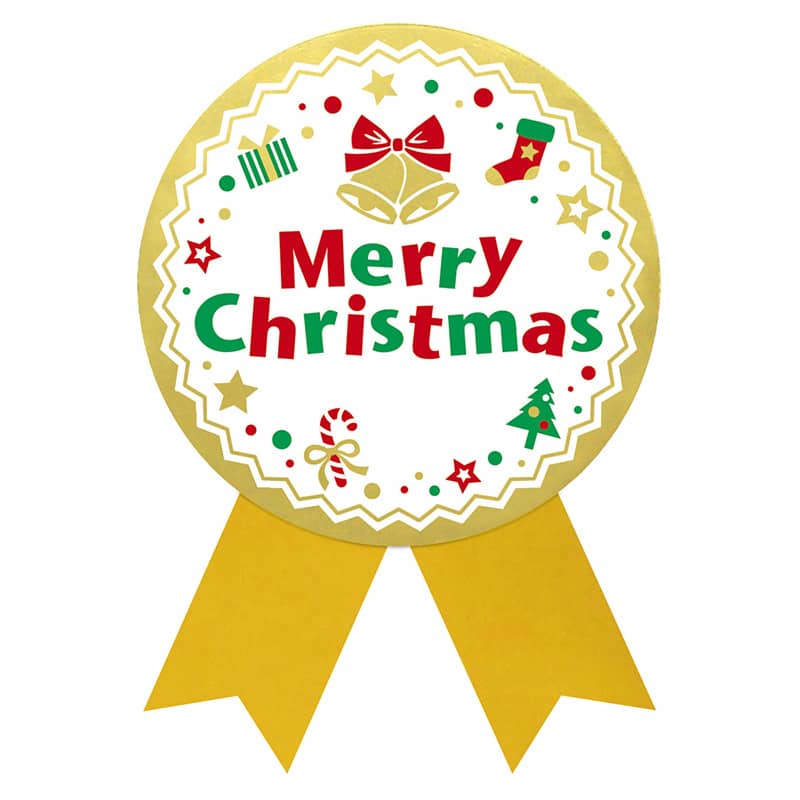 ササガワ ギフトシール Merry Christmas 白 22-4050 1冊（ご注文単位1冊）【直送品】