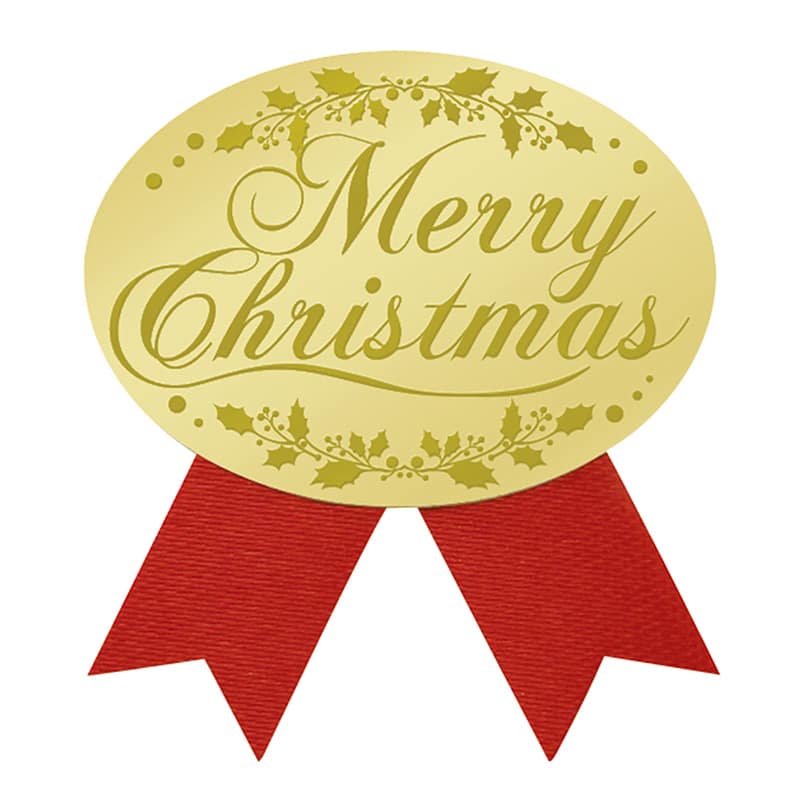 ササガワ ギフトシール Merry Christmas 赤 22-4054 1冊（ご注文単位1冊）【直送品】