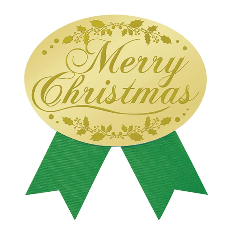 ササガワ ギフトシール Merry Christmas 緑 22-4055 1冊（ご注文単位1冊）【直送品】