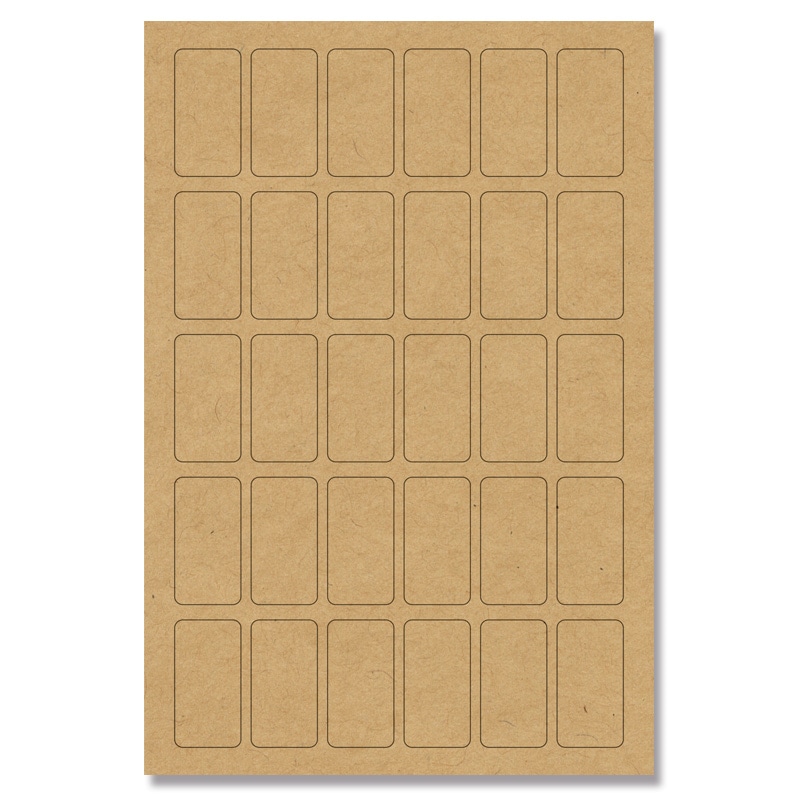 ササガワ クラフト値札 240片（30片×8シート）袋入 OA対応貼ってはがせるクラフト値札 1冊（ご注文単位10冊）【直送品】