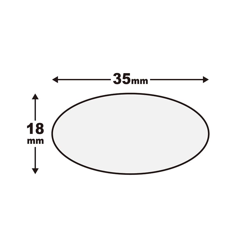ササガワ アドテープ 楕円 透明 大 21-112 500片 1巻(ご注文単位1巻)【直送品】