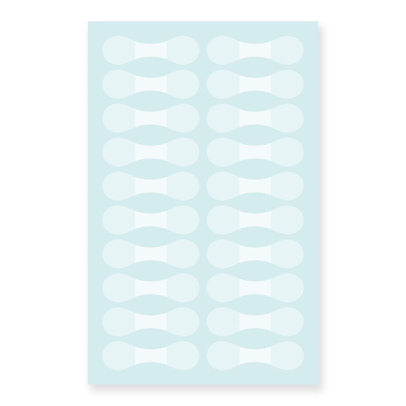 ササガワ 固定用透明シール メガネ型　100片 20-588 1冊（ご注文単位10冊）【直送品】