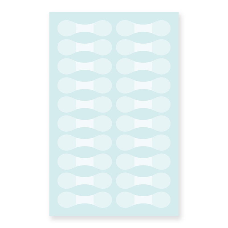 ササガワ 固定用透明シール メガネ型　500片 20-1588 1冊（ご注文単位1冊）【直送品】