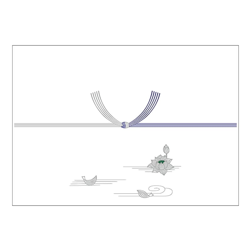 ササガワ のし紙 銀蓮 みの判 京 2-273 100枚/冊