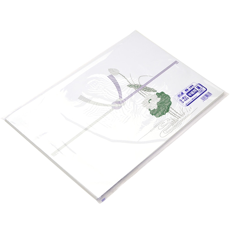 ササガワ のし紙 半紙判 蓮 山 3-425 100枚/袋(ご注文単位5袋)【直送品】