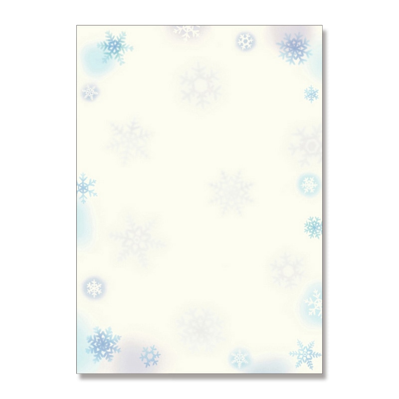 ササガワ 和柄OA用紙　和ごころ A4サイズ　1冊10枚入り 4-1011　雪の結晶 1冊（ご注文単位5冊）【直送品】