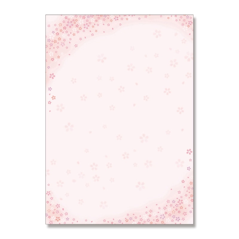 ササガワ 和柄OA用紙　和ごころ A4サイズ　1冊10枚入り 4-1012　舞桜 1冊（ご注文単位5冊）【直送品】