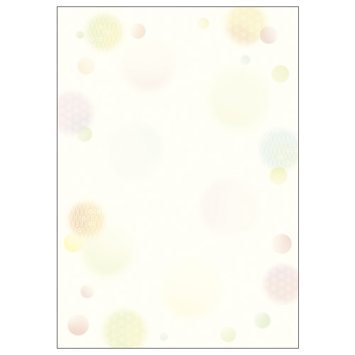 ササガワ 和柄OA用紙　和ごころ A4サイズ　1冊10枚入り 4-1027　水玉 1冊（ご注文単位5冊）【直送品】