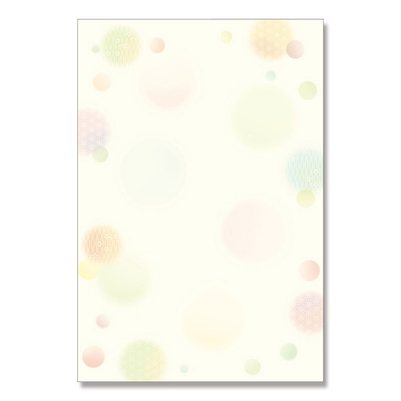 ササガワ 和柄OA用紙　和ごころ はがきサイズ　1冊20枚入り 4-1127　水玉 1冊（ご注文単位5冊）【直送品】