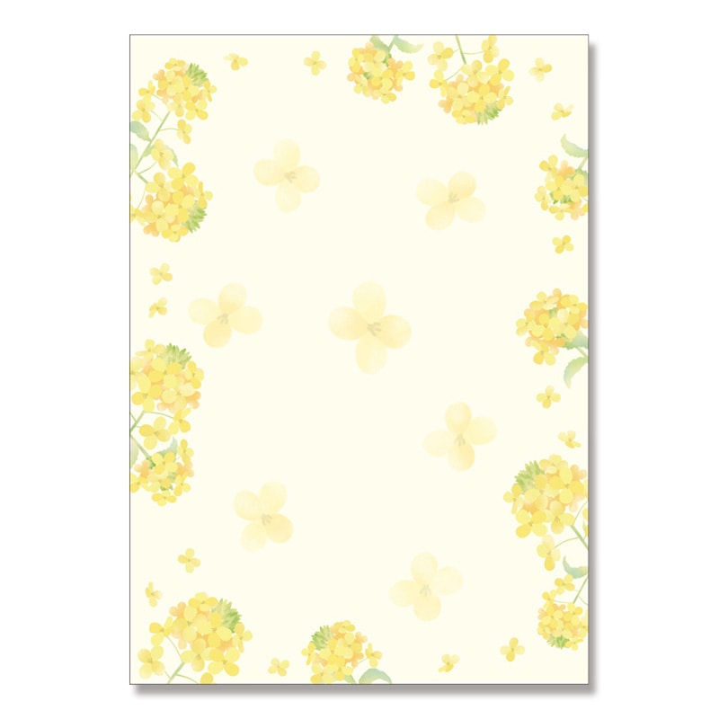ササガワ 和柄OA用紙　和ごころ A4サイズ　1冊10枚入り 4-1031　菜の花 1冊（ご注文単位5冊）【直送品】