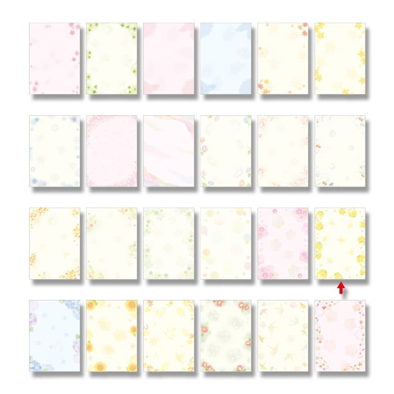 ササガワ 和柄OA用紙 和ごころ A4サイズ 1冊10枚入り 4-1031 菜の花 1冊(ご注文単位5冊)【直送品】