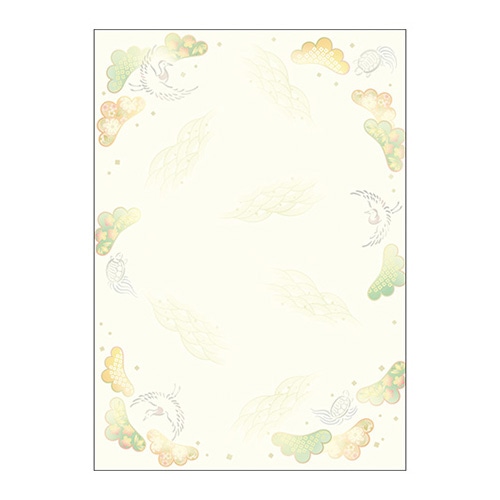 ササガワ 和柄用紙 和ごころ　A4判　祝松 4-1048　10枚 1冊（ご注文単位5冊）【直送品】