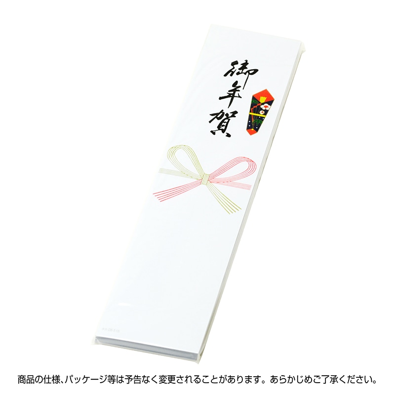 ササガワ 札紙 花結び　御年賀 28-515 100枚/冊（ご注文単位10冊）【直送品】